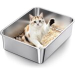 Durable Stainless Steel Cat Litter Box