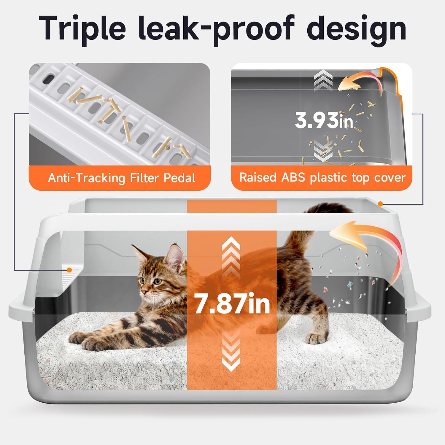Enclosed Anti-Tracking Litter Box - Hình 2
