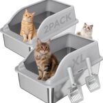 XL Cat Litter Boxes 2-Pack