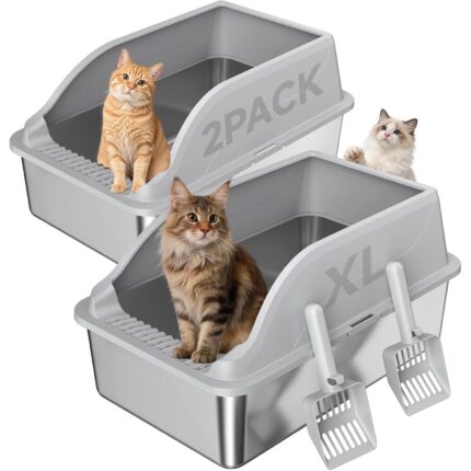 XL Cat Litter Boxes 2-Pack